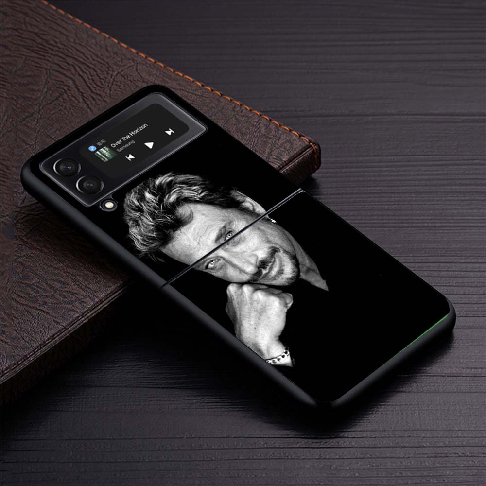 Музыкальный чехол для телефона Johnny Hallyday для Samsung Galaxy Z Flip7 Flip6 5G Flip4 Flip5 Flip3 Чехол Z Flip 7 6 5 4 3 PC Оболочка Coque Gal