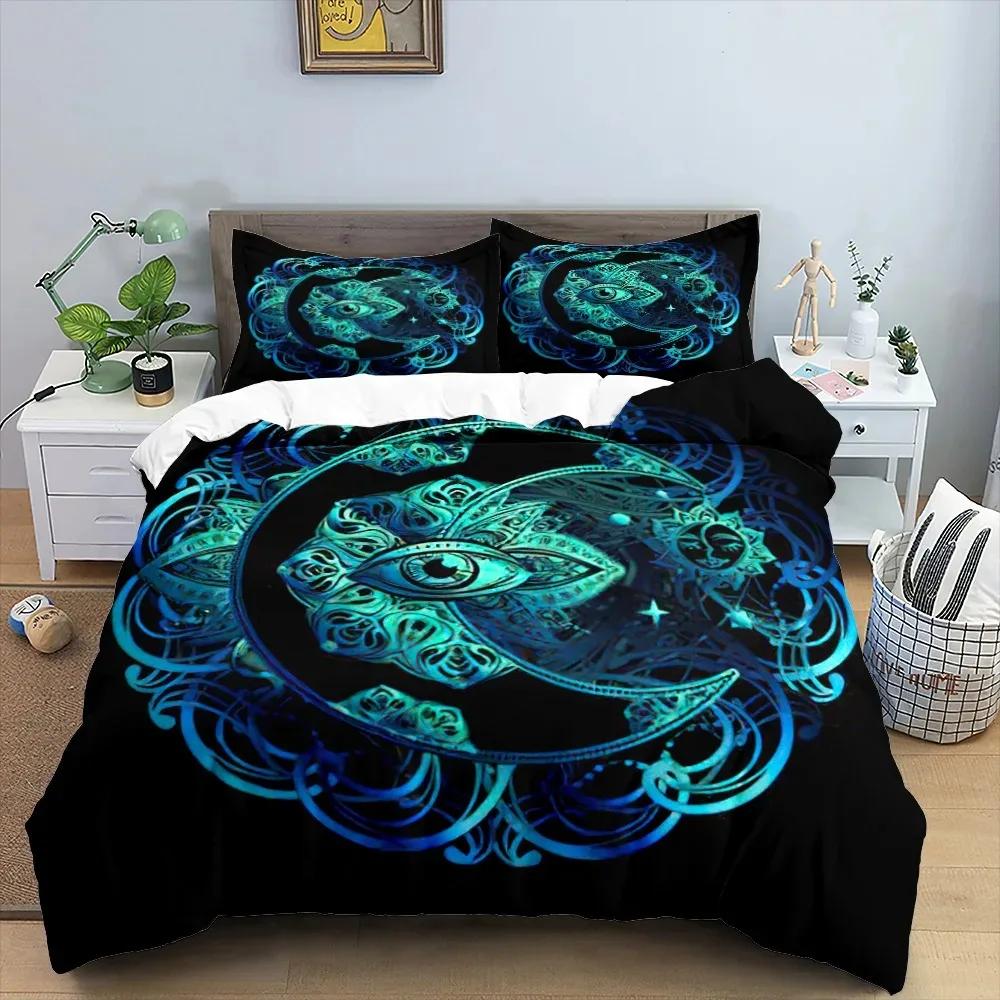 Комплект постельного белья Mandala King Queen Twin Full Size Moon Sun Eye Boho Chic Floral полиэстеровый комплект постельного белья для мальчиков