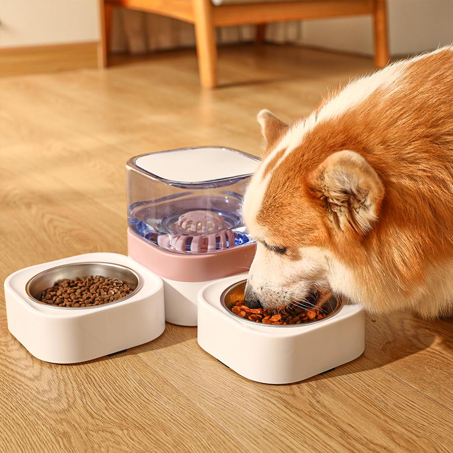 Madden Pet Dog Большая емкость для собак Миска Три миски Автоматическая Питьевая Вода Сухая Влажная Разделительная Емкость Для Питомцев