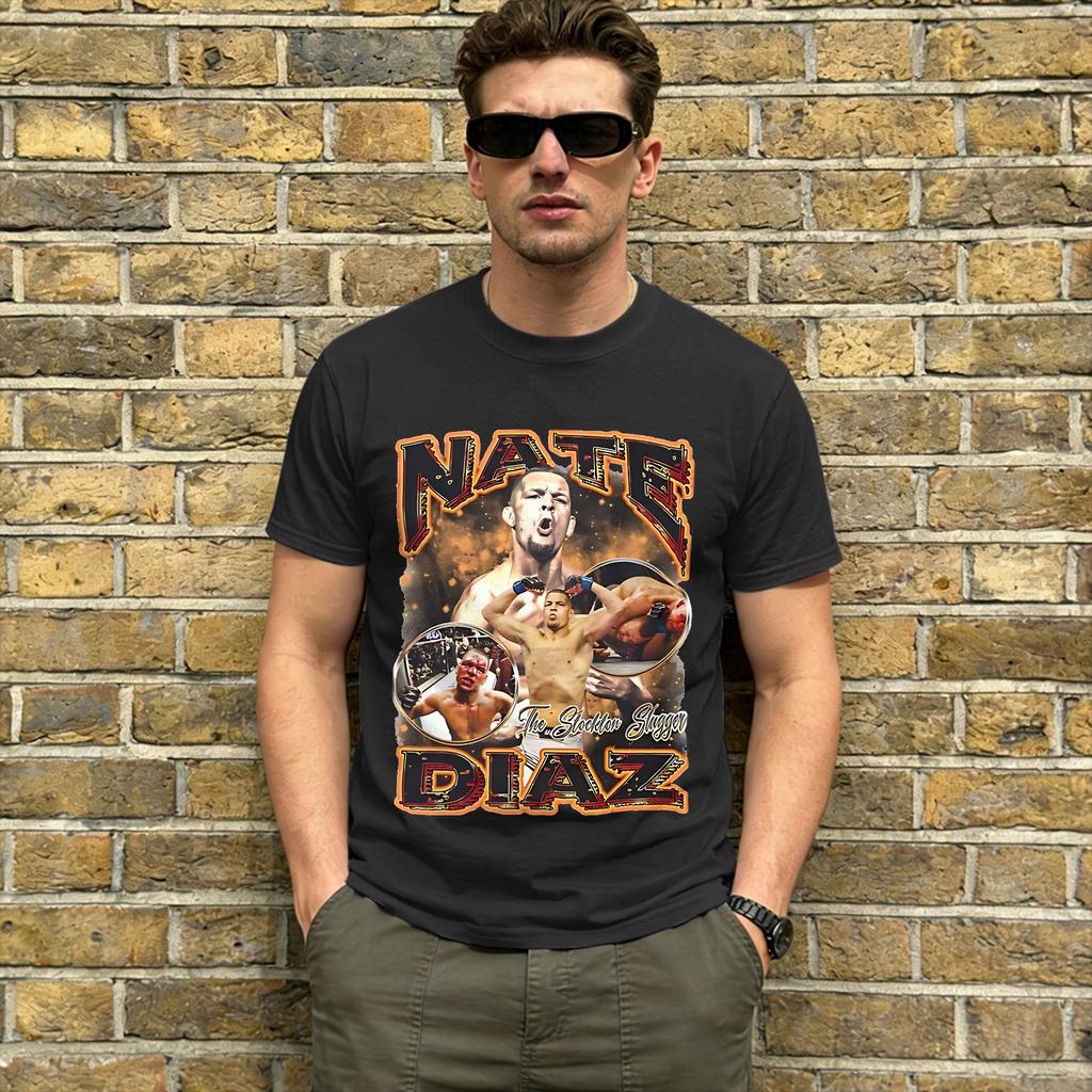 Nate Diaz 2026 Tshirt Summer 100 Cotton Tshirts For Unisexs Trending Casual Tee Shirt Short Sleeve Streetwear Tops