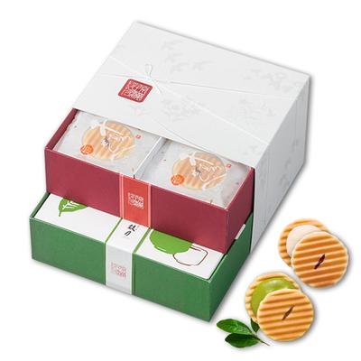 Kogetsu Hime Senjyu Senbei Рисовая коробка Сливочный и Органический 12 штук Японский Благодарность Подношение (Крекеры для перекуса) Двухъярусный (Сахар Матча, каждый) /