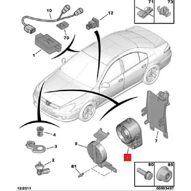 6680R9 9666808580 Для Peugeot 307 508 Citroen C5 блок управления клаксоном сигнализации Corne Sirene Alarme Systeme Dalarme AMD88362 ADM50434