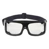 Sports Goggle Impact Resistant Fog Proof Safety Basketball Glasses with Adjustable Band for Running Cycling Black