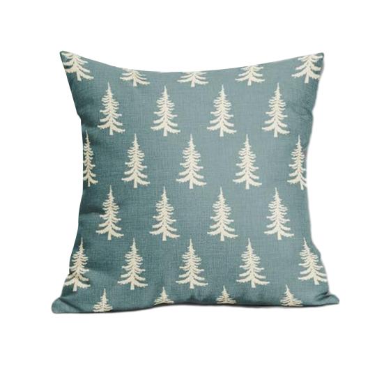 45x45СМ Наволочка на декоративную подушку с рождественской елкой, Наволочка с принтом рождественской елки, Домашняя гостиная, Спальня, Диван, Кровать, Декоративная квадратная наволочка