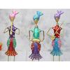Iron Tribal Musicians Sardar Decorative Gift Item Showpiece for Home Decor, Multicolour (Length 9 Inch * Height 13.5 Inch) - Set of 3 Pcs..