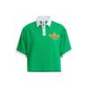 Рубашка-поло Originals Varct с логотипом в виде трилистника и женскими топами с цветными блоками, зеленая IU4767