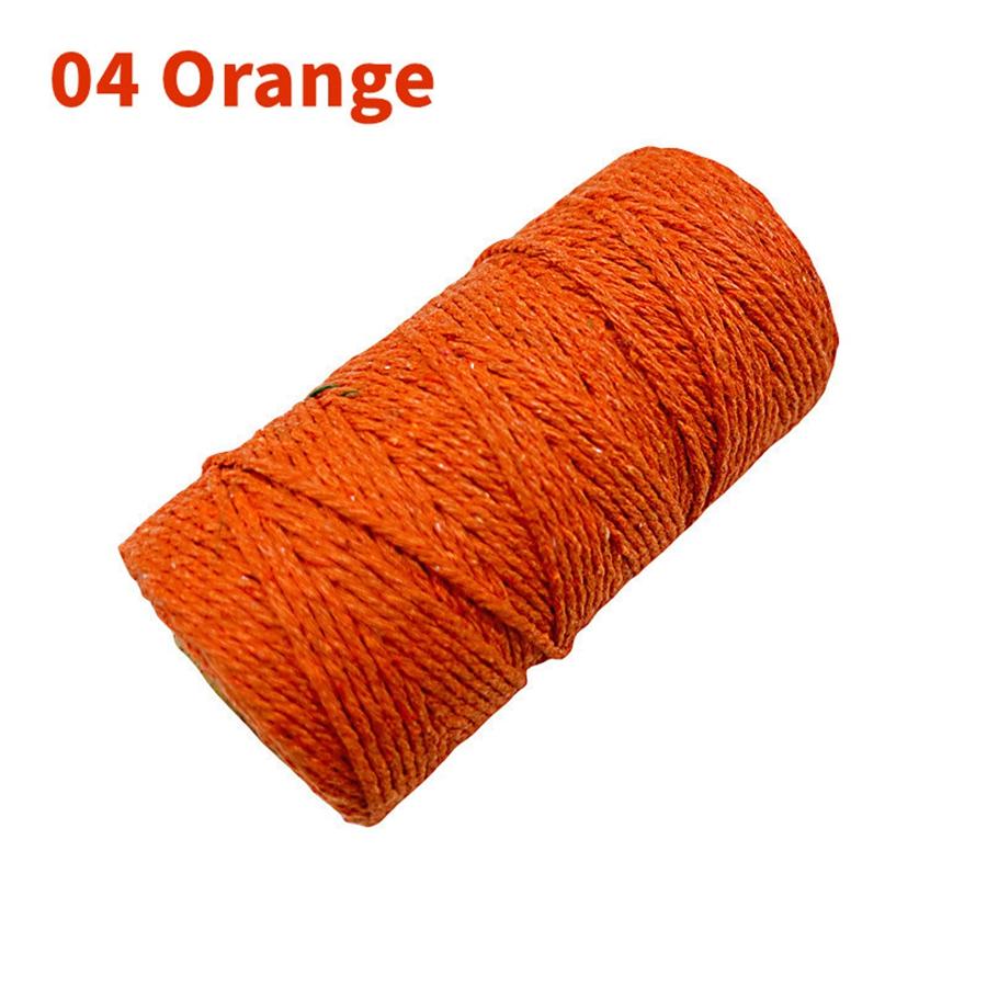 100 м/рулон 2 мм цветной хлопковый шнур макраме рождественский ручной работы плетеный канат гобелен ремесла свадебная лента DIY шнур домашний декор