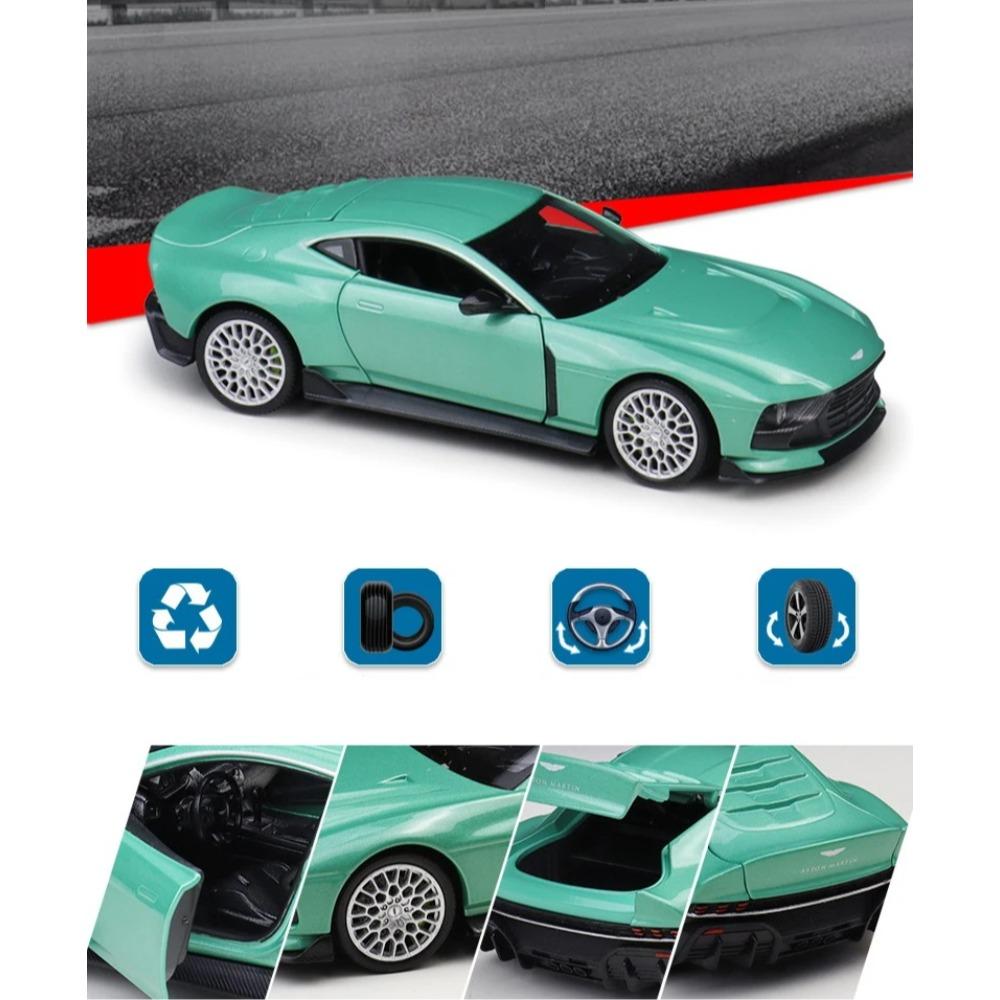 WELLY 1/24 Aston Martin Valour Alloy Miniature Toy Car Model Diecast Metal Static Scale Model Car Collection Children Vehicles