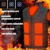 Men Women 10 Heating Zones Insulated Heated Vest USB Electric Charging Jacket Fishing Camping Outdoor Cold Resistant Washable Heated Vest