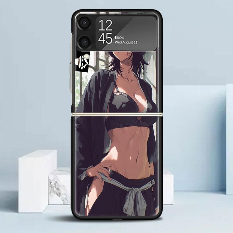 Bleach Kuchiki Rukia Phone Case For Samsung Galaxy Z Flip7 Flip6 5G Flip5 Flip4 Flip3 ZFlip 7 6 3 4 5 Shockproof Back Cover Gala