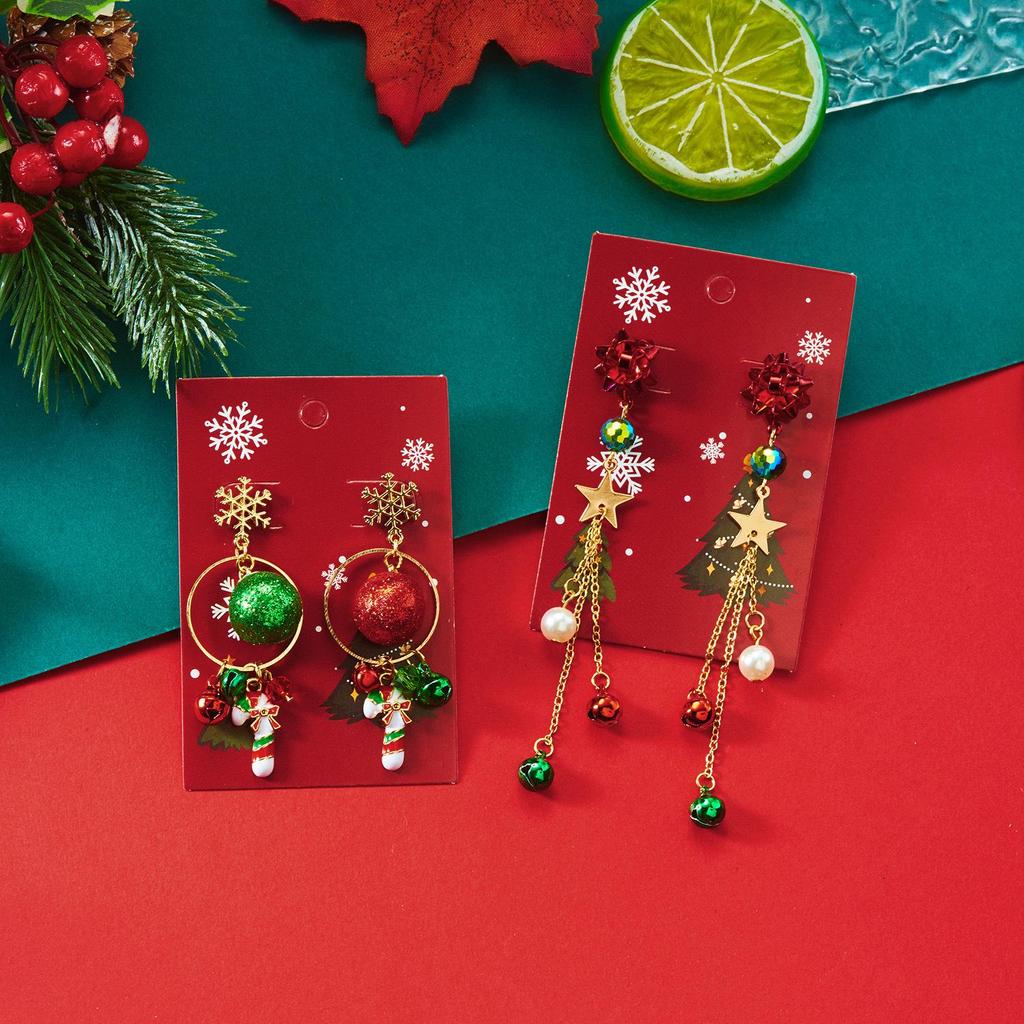 Cross-border Christmas Cartoon Earrings: Cute Snowflake, Snowman, and Cookie Designs for Women