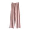 2025 Women's Spring High Waist Cloud Puff Pants - White Pleated Wide Leg