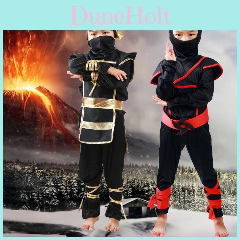 Мягкий материал Костюм ниндзя-ассасина самурая для мальчиков и детей на весну, лето, осень