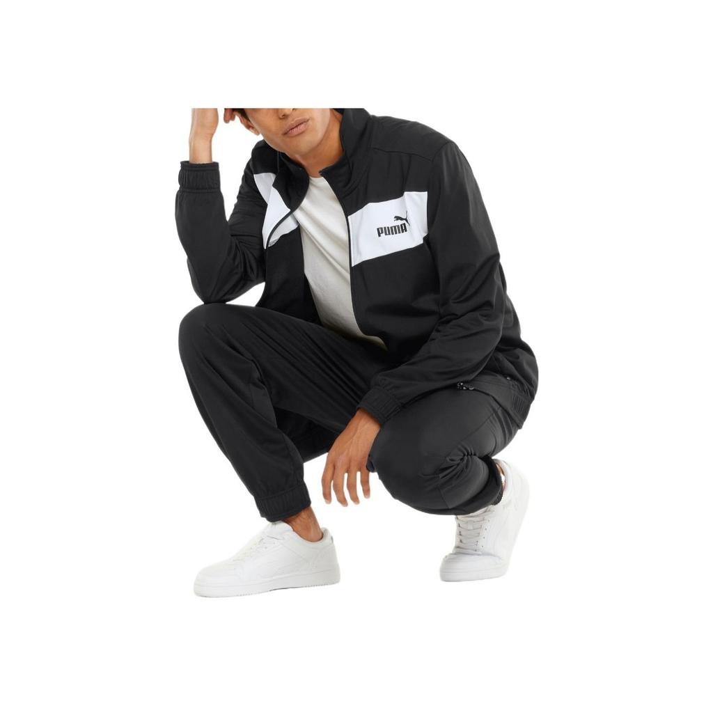 Puma Куртка с воротником-молнией и манжетами, комплект для бега, мужские куртки и брюки, черный цвет 846467-01
