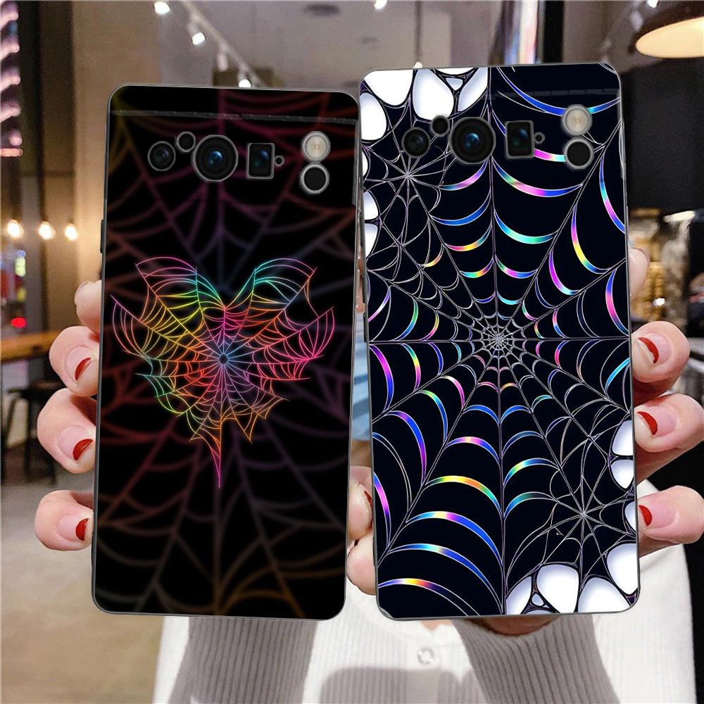 Phone Case Cover for Google Pixel 10 9 8 7 6 7A 6A Pro Shockproof Soft TPU 10 9 Pro XL Shell Capas Fundas Spider Web Coque Bags