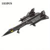 183 шт. Военный SR-71 Blackbird Разведчик маленькие технические блоки, коллекционные блочные игрушки на Хэллоуин, рождественские подарки