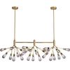LED Post Modern Glass Balls Chandelier Lighting Black Gold Branches Style Ceiling Firefly Hanging Lamp for Living Dining Room