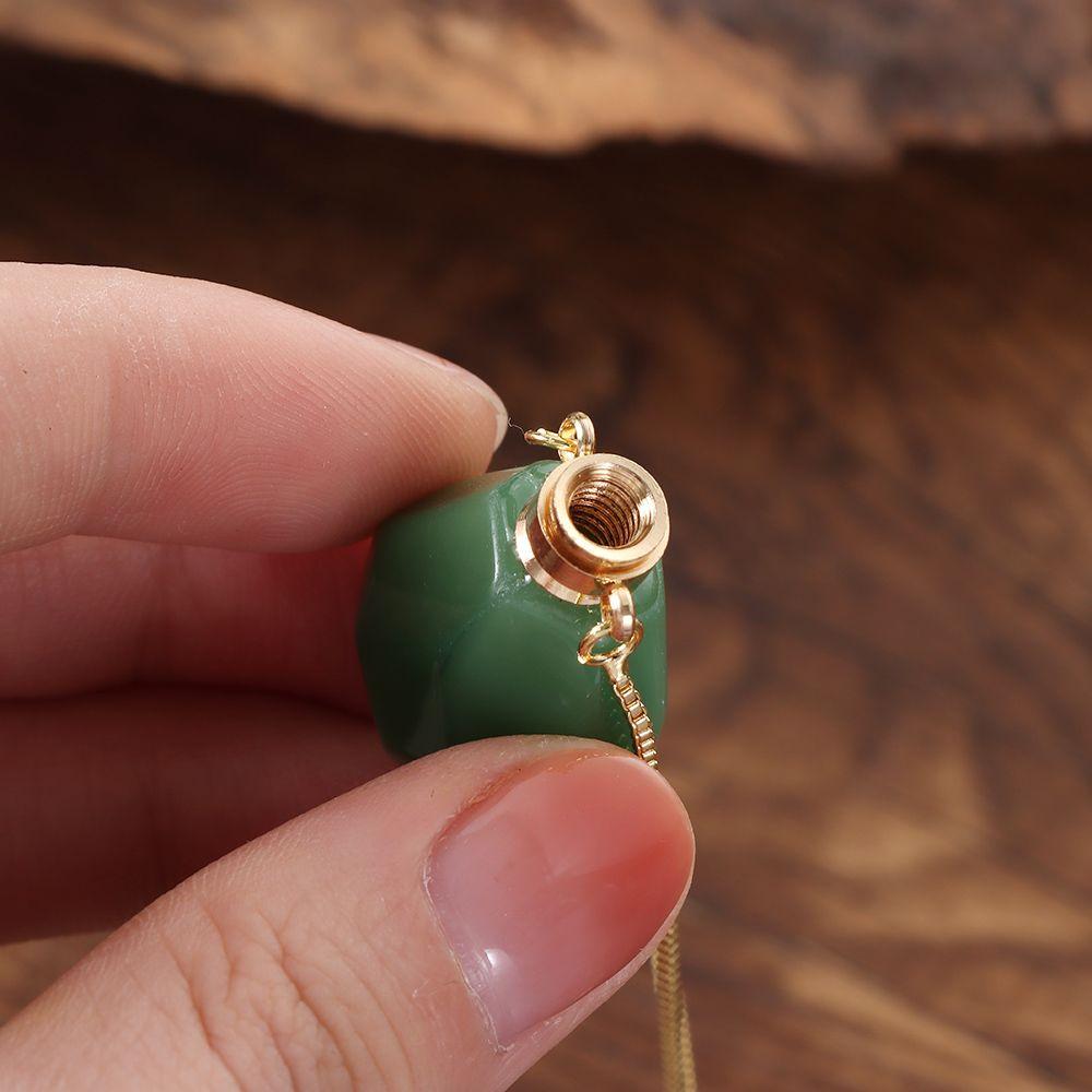 Форма капли воды масляный диффузор флакон флакон духов кулон натуральный камень ожерелье ювелирные изделия подарок