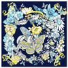 New Hot Shawl Twill Silk Scarf Hand-painted butterfly Flowers Hijab 130cm Square Scarves  Kerchief Woman Headband Scarf&Wraps