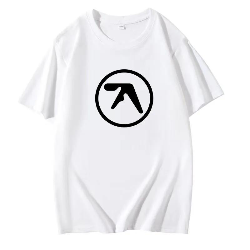 Unisexs Black Tshirt 100 Cotton Short Sleeve Tshirt Male Funny Fashion Aphex Twin Short Sleeves Cotton Comfortable Round Neck