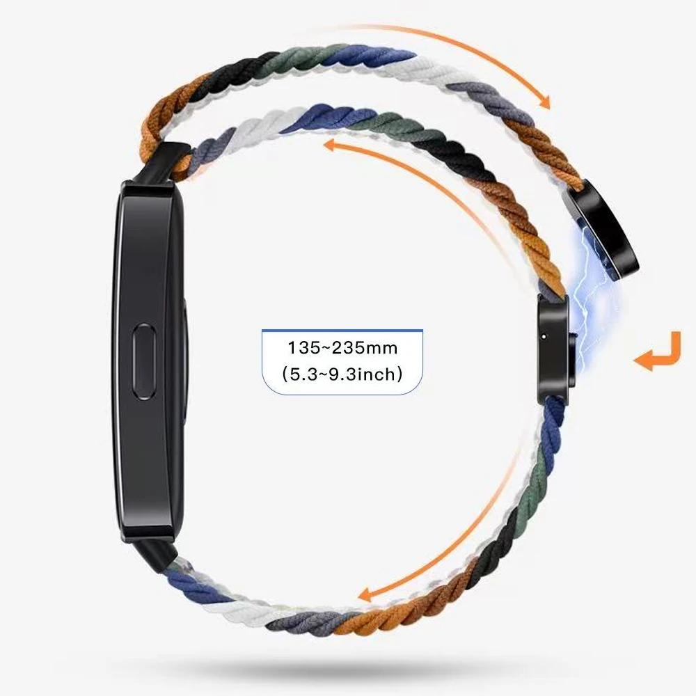 Нейлоновый ремешок для Huawei Band 10 9 8 Плетеный удобный Магнитная застежка Регулируемый ремешок для часов Аксессуары для Huanwei Band 10/9/8 Ремешок