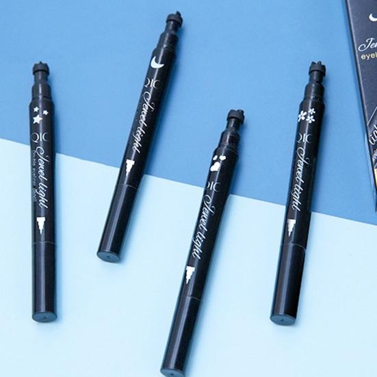 Двусторонняя подводка для глаз, очаровательная звезда, сердце, цветок, черная жидкая подводка для глаз, ручка, принадлежности для макияжа глаз
