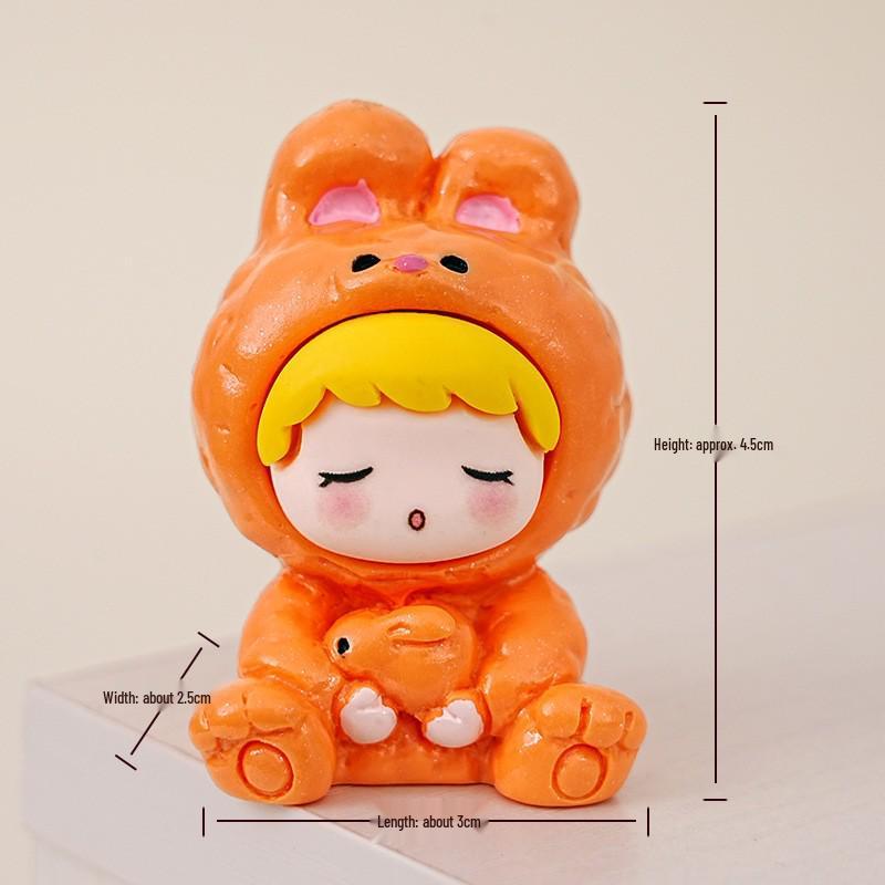 Милая полимерная кукла: Фигурка-сюрприз для украшения автомобиля и рабочего стола, брелок-шарм