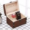 Retro Wooden Creative Decorative With Lock Storage Box Money Saving Box Treasure Box Coin Boxes