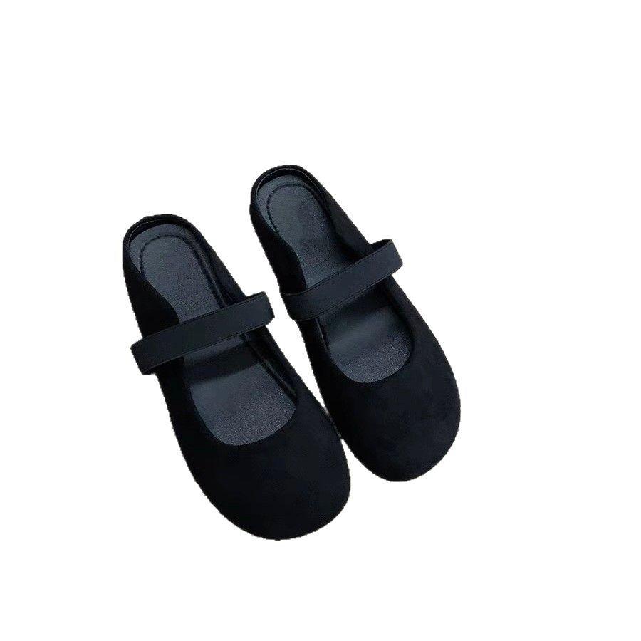 Ретро внутренняя завышенная женская обувь весна 2025 новая мода ниша Мэри Джейн ленивый обруч полу тапочки прилив