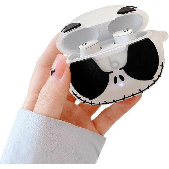 Super Creative Luminous Skull Design Case Compatible with Beats Studio Buds 2021 Cool Portable Accessories Shockproof Protector for Wireless Noise