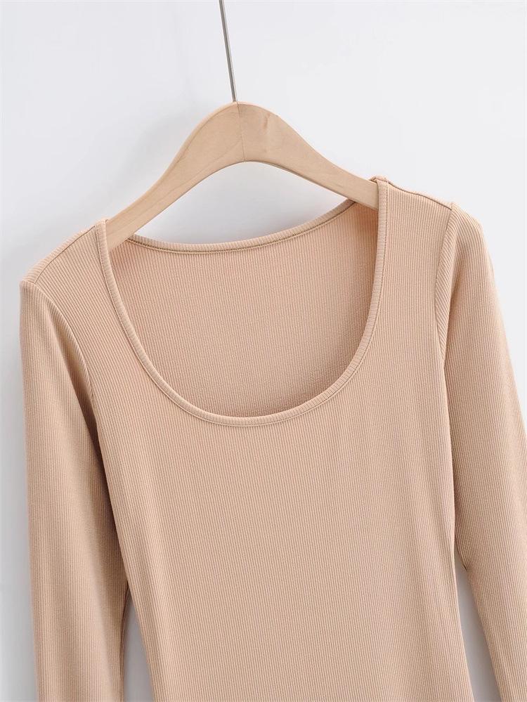 YPFF New Autumn Women's Slim Fit High Slit Long Sleeve Dress - Elegant, Sexy Solid Color Skirt