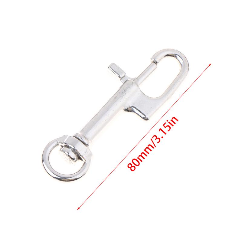 Dual Head D Ring Marine Snap Hook Clip Swivel Bolt Stainless Steel Heavy Duty for Diving Underwater Use