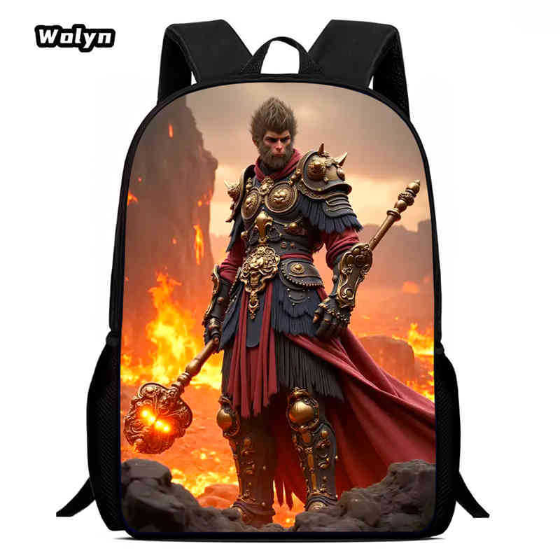 Wukong Черный Миф Wukong Игра Анимация Рюкзак Студенческая Школьная Сумка Компьютерная Сумка