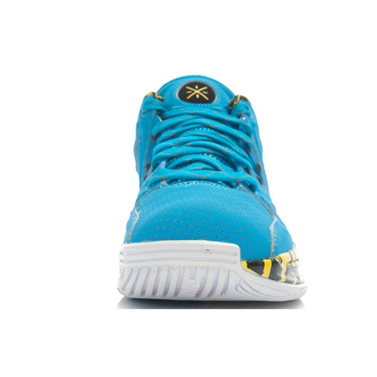 Li Ning WOW 2 Амортизирующие Дышащие Износостойкие Средние Баскетбольные Кроссовки Мужские Черные Желтые Синие ABAJ003-13