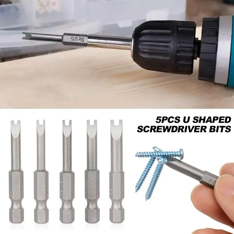 Набор бит для электрической отвертки с магнитным наконечником U-образной формы, шестигранник 1/4 дюйма, стальное сверло-наконечник U-образной формы S2, 50 мм U4 U5 U6 U7 U8