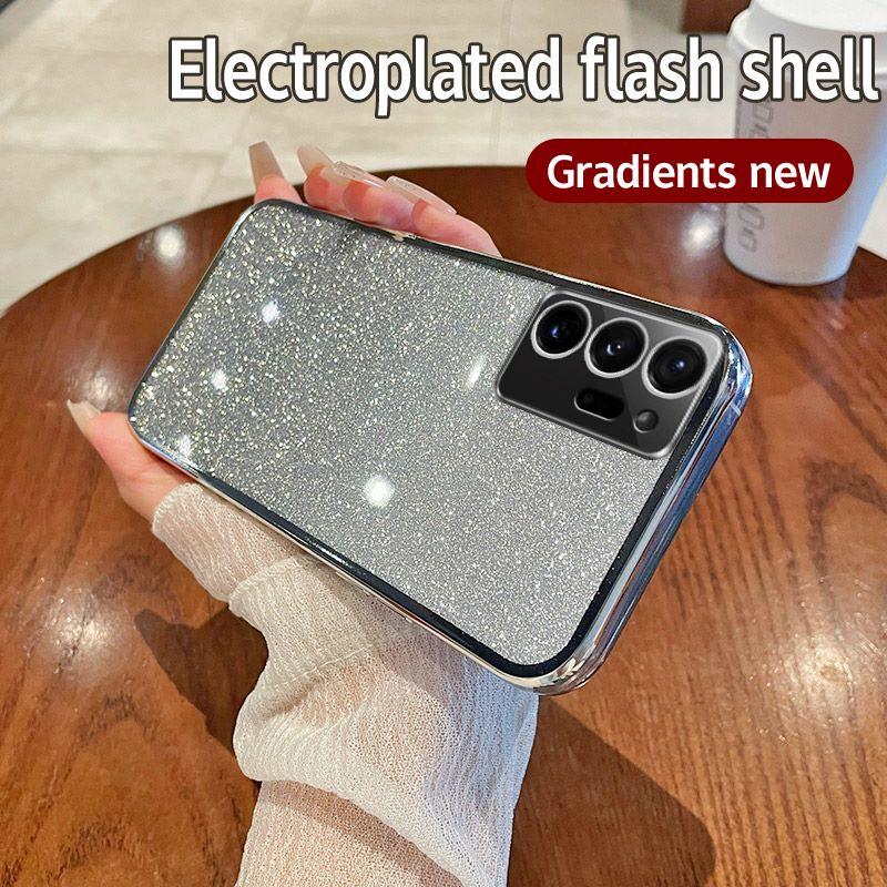 Чехол для Samsung Galaxy Note 20 Ultra, чехол для телефона Samsung SM-N985F, блестящий силиконовый чехол для объектива камеры с мягким задним покрытием