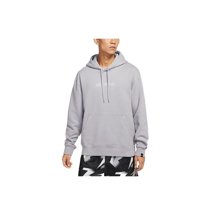 Jordan Sweatshirts Men's Light Gray White Hooded Moderate Regular DO6095-054