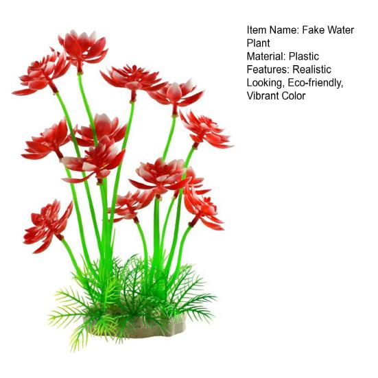 Искусственные водные растения с прочным основанием, реалистичные, экологически чистые, яркие, цветные, имитационные модели растений