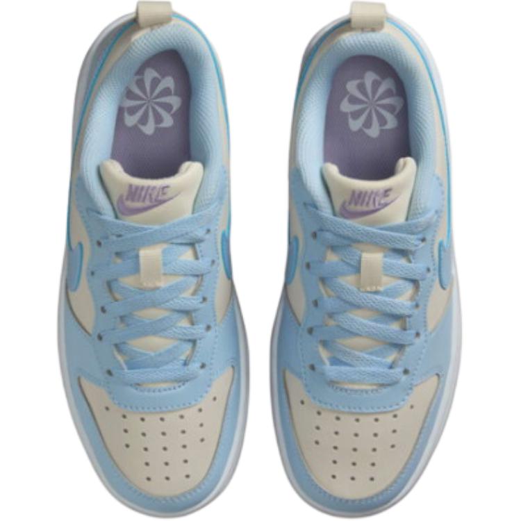 Nike Кроссовки для скейтбординга Court Borough, износостойкие, низкие, детские, сине-желтые, унисекс, IH4048-001