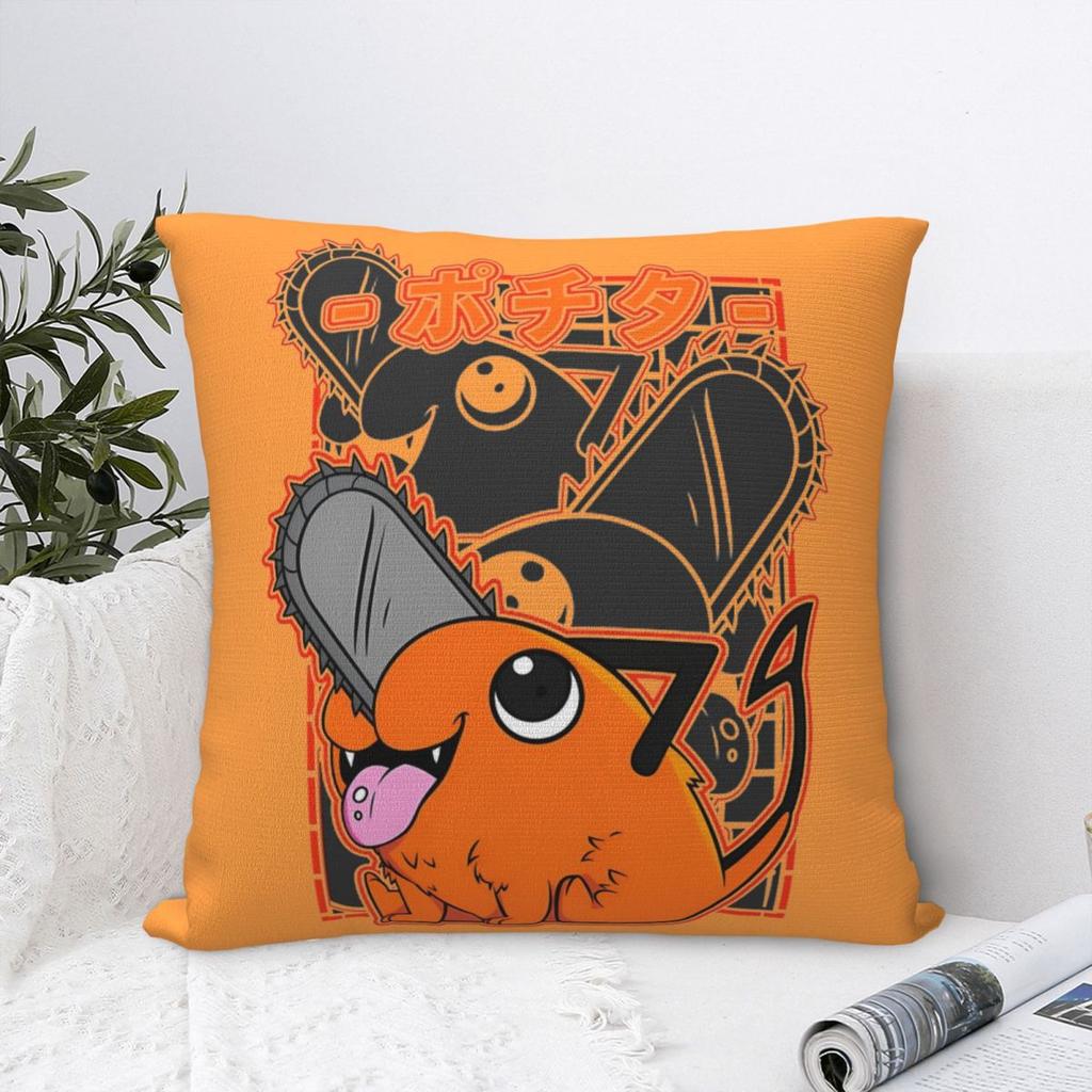Pochita Chainsaw Man Manga Pillowcase Soft Polyester Cushion Cover Decorations Pillow Case Cover Home Zippered Xcm