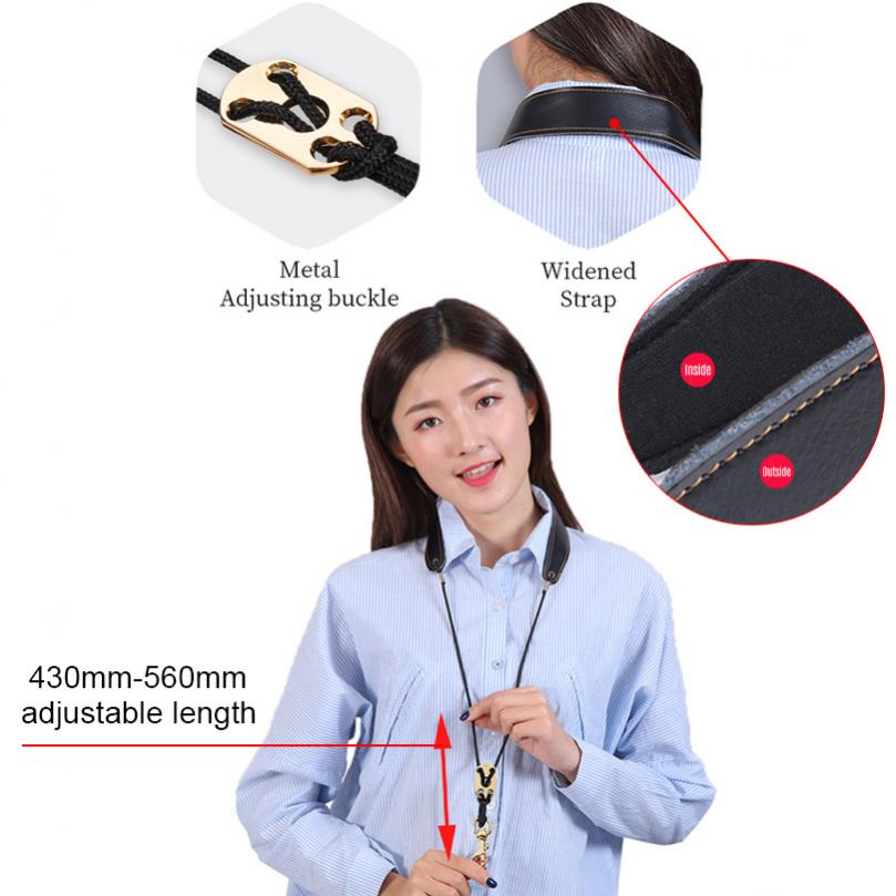 Кожаный шейный ремешок для саксофона с металлическим поворотным крючком для саксофона-альта/тенора/сопрано