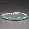 New Temperament High-end Emerald Simulation Green Tourmaline Bracelet Female Group Inset Zircon Color Treasure Hand Jewelry