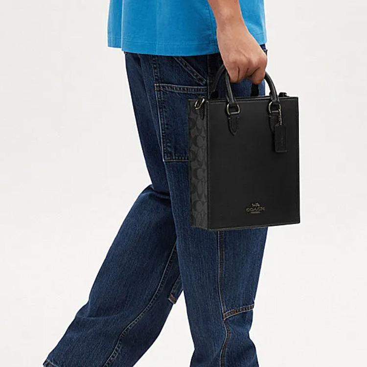 Coach Dylan 21 Embroidered Shoulder Strap Snap Solid Color Zipper Commuter Leather Crossbody Bag Small Women crossbody bag Black CP050-QBO3I