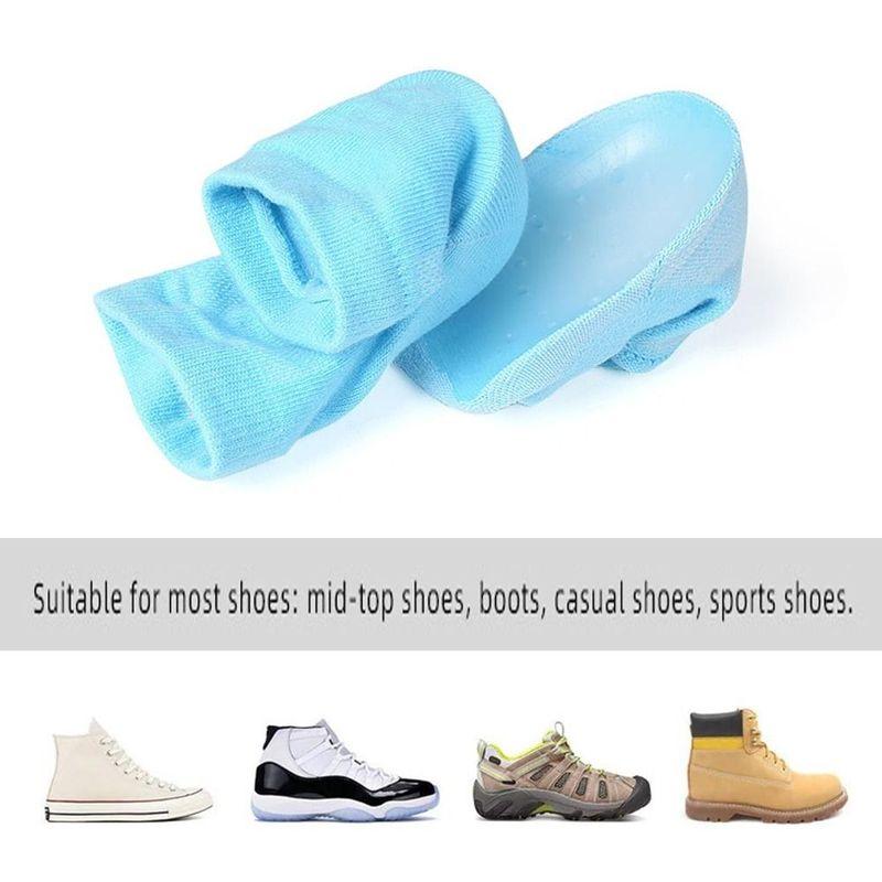 Invisible Rizzsoles Height Max Socks Sports Thickened SEBS Heel Pads Anti-slip 2.5/3.5cm Half Height Increase Insoles Women Men