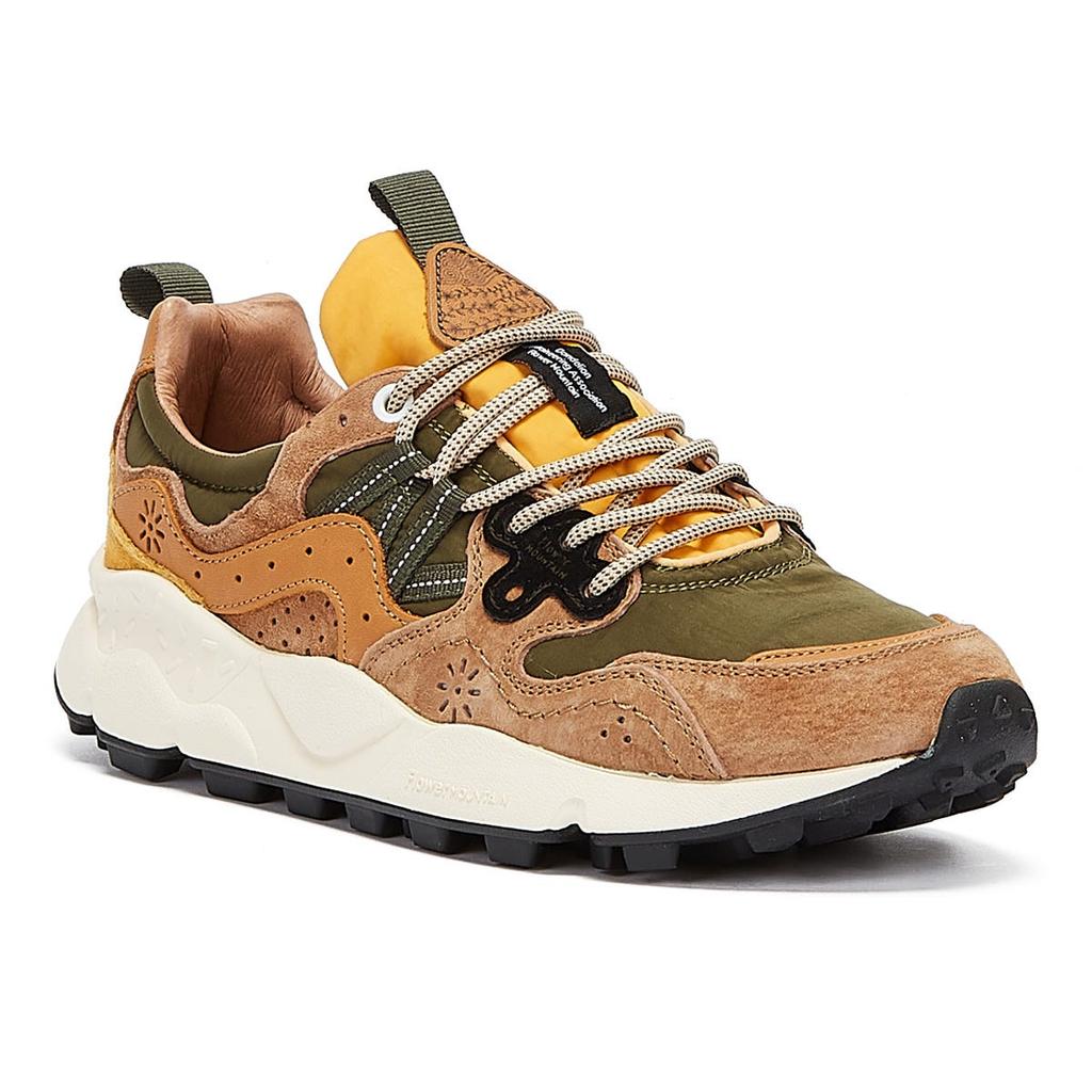 Коричневые Мужские Замшевые Нейлоновые Кроссовки Flower Mountain Yamano 3