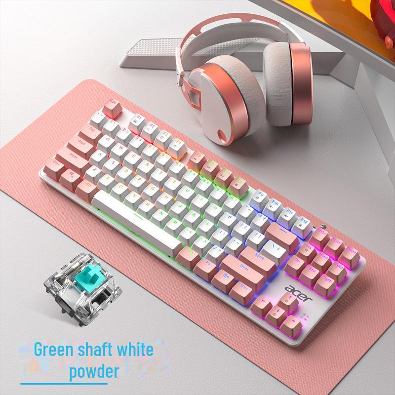 Проводная механическая игровая клавиатура Acer с красными/синими переключателями для настольного компьютера и ноутбука