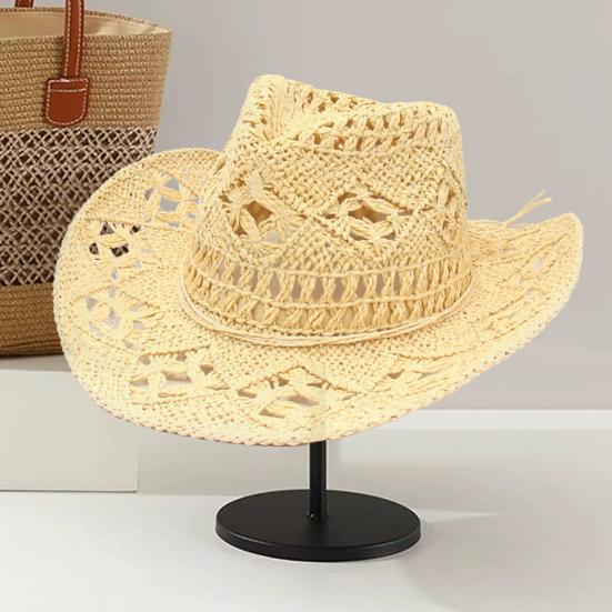 Соломенная шляпа с защитой UPF 50+ Дышащее плетение из соломы Защита от солнца