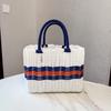 Square Storage Basket Plastic Woven Handbag Creative Hanging Baskets  Flower