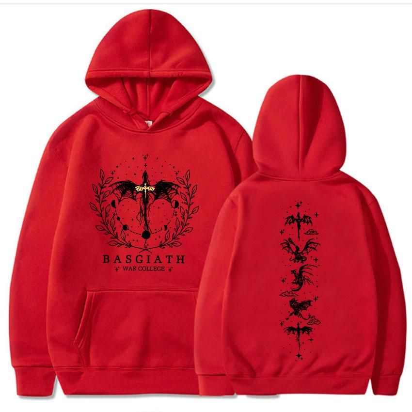 Basgiath War College Hoodies Onyx Storm Dragon Rider Sweatshirts Book Printing Sudaderas Long Sleeve Women Men Clothing