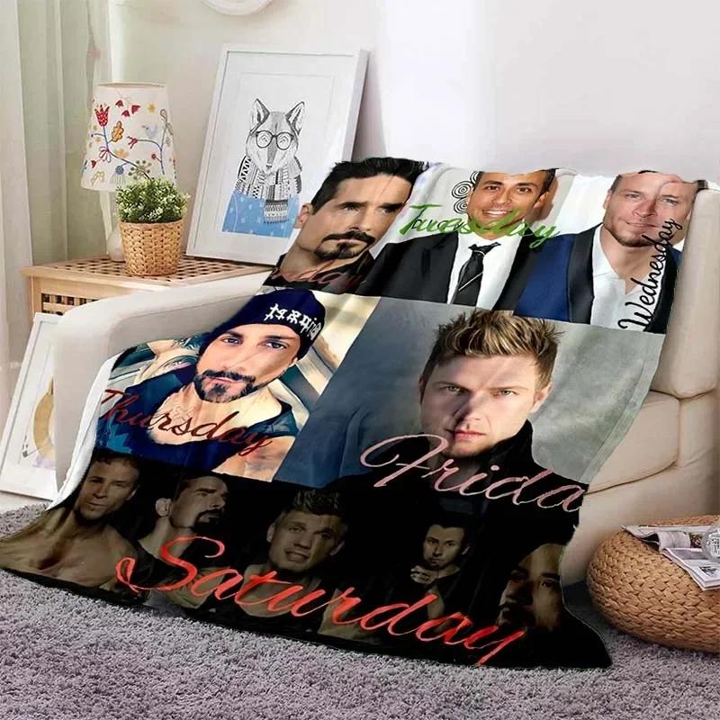 BSB Backstreet Boys Плед Легкий, Удобный, Мягкий и Дышащий, Для Кровати, Дивана, На Улицу, Постельное Белье, Путешествия, Тонкий Плед
